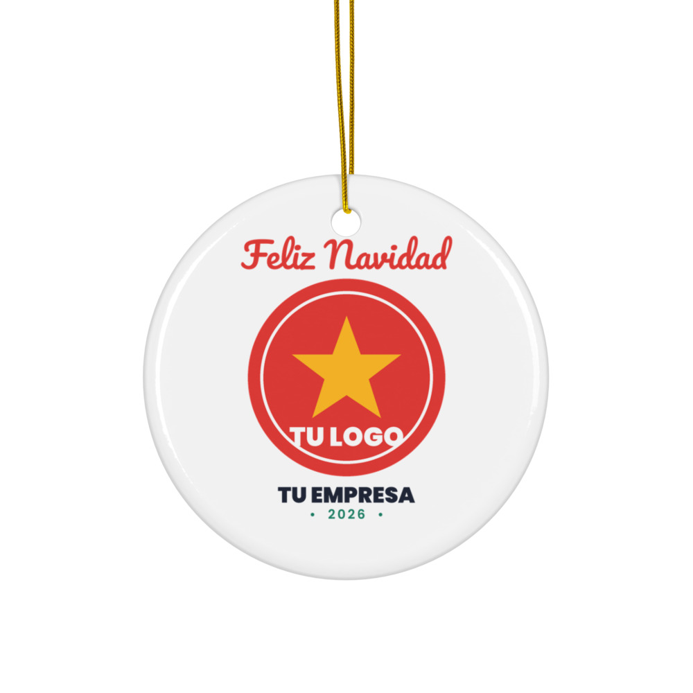 Adorno navideño de cerámica personalizado