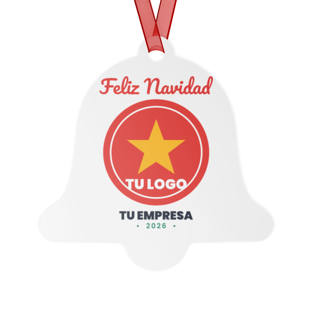 Esfera navideña metálica personalizada
