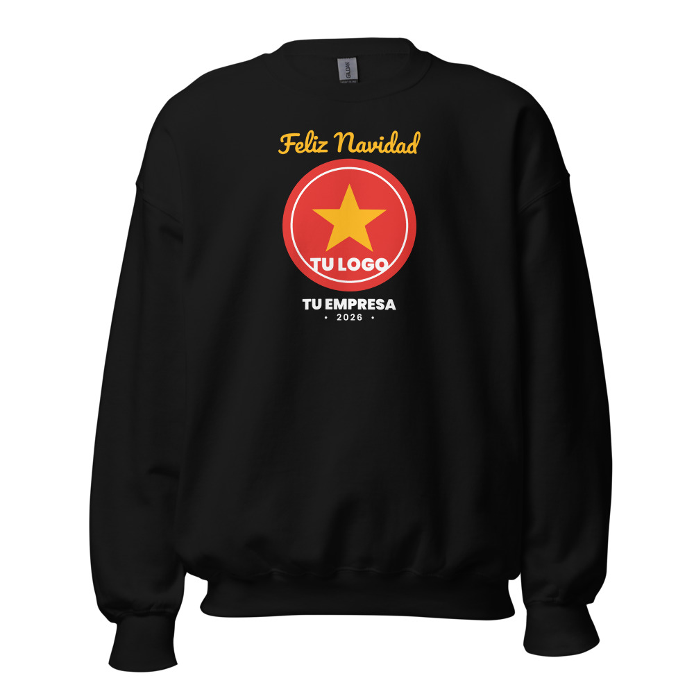 Sudadera navideña personalizada (cuello redondo)